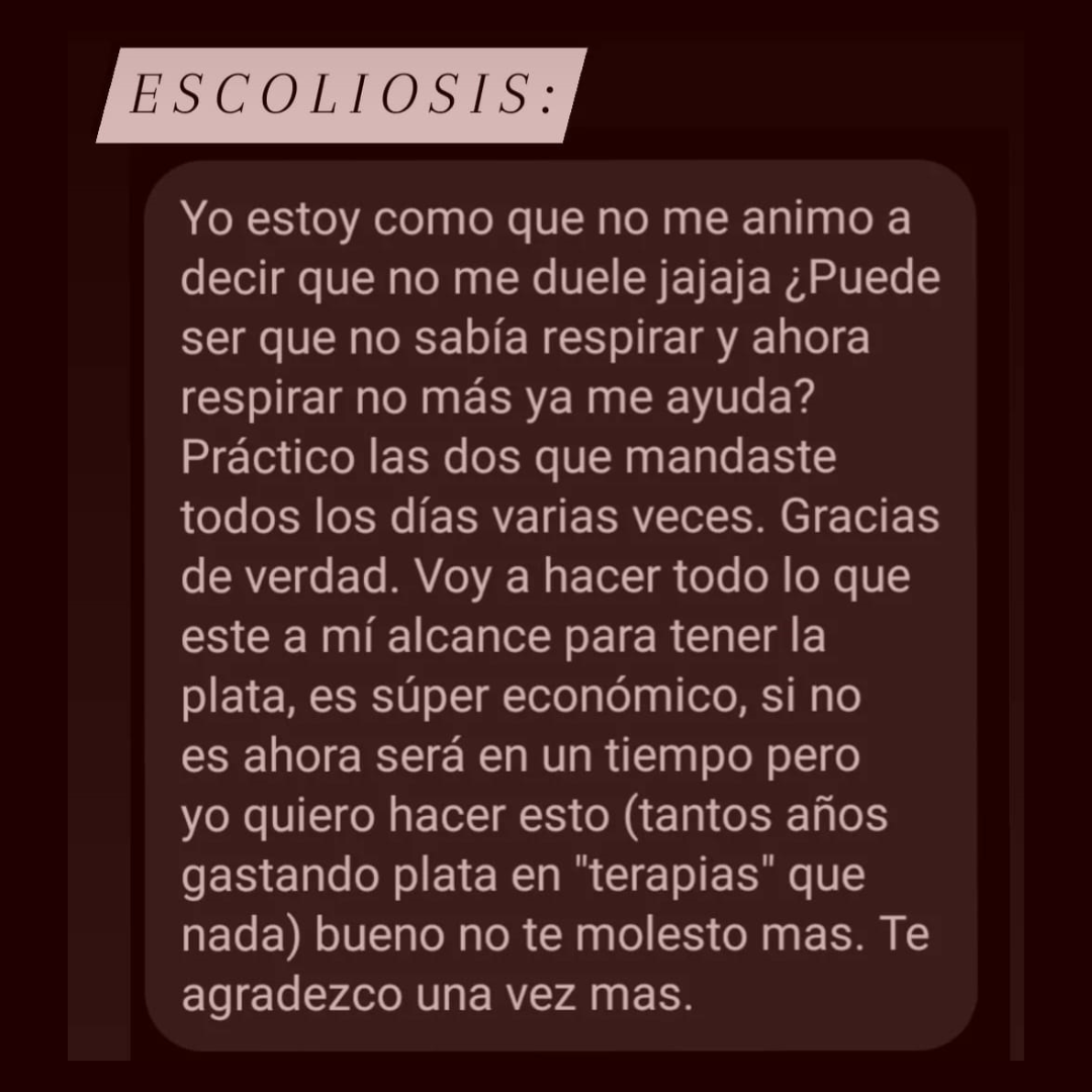 Testimonio escoliosis